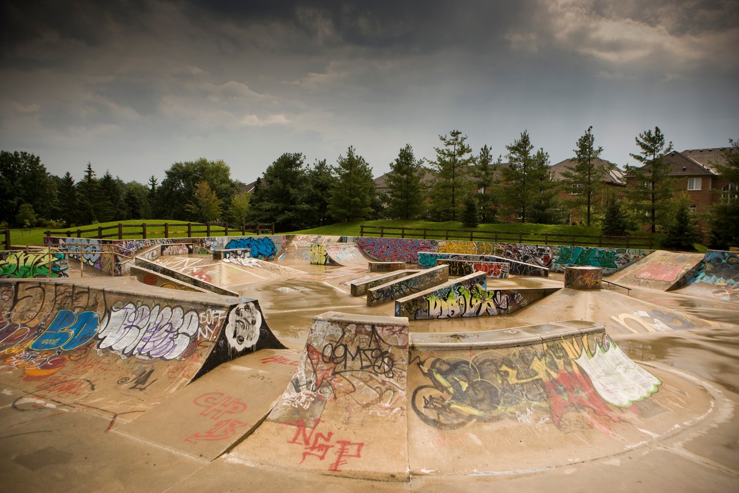 Empty skatepark